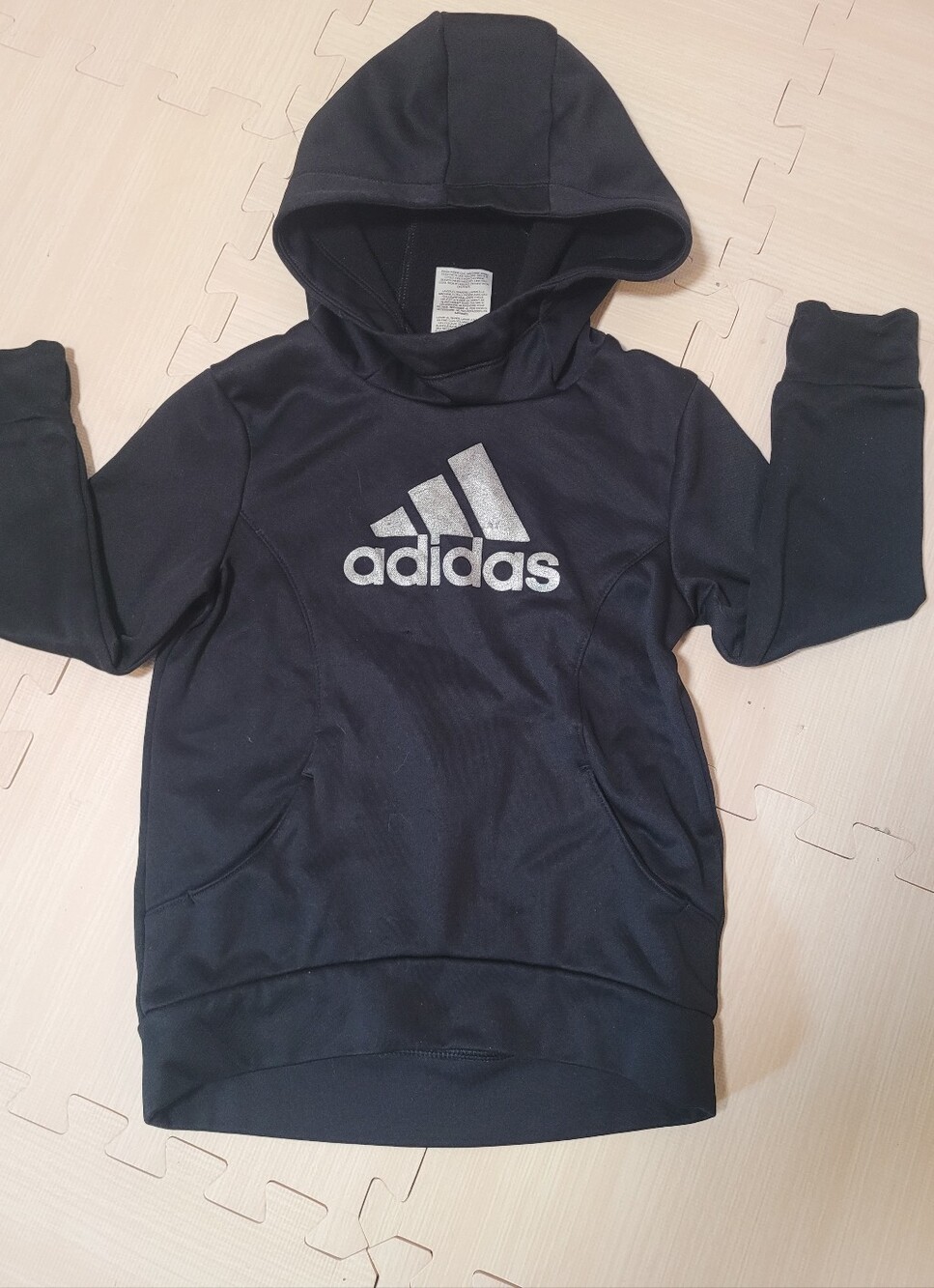 4/$10 Kids Black Adidas Pullover Hoodie Size 3T